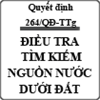 Quyết định chương trình tìm kiếm nguồn nước cho vùng cao số 264/QĐ-TTg