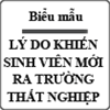 Lỗi xin việc khiến sinh viên mới ra trường thất nghiệp