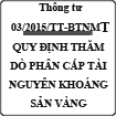 Thông tư quy định thăm dò, phân cấp trữ lượng khoáng sản vàng số 03/2015/TT-BTNMT