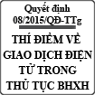 Quyết định về việc tham gia bảo hiểm xã hội qua mạng số 08/2015/QĐ-TTg