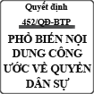 Quyết định phê duyệt đề án đẩy mạnh nội dung công ước quốc tế về quyền dân sự số 452/QĐ-BTP