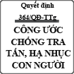 Quyết định triển khai thực hiện công ước chống tra tấn, xử phạt, hạ nhục con người số 364/QĐ-TTg