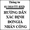 Thông tư hướng dẫn xác định đơn giá nhân công trong quản lý chi phí đầu tư xây dựng số 01/2015/TT-BXD