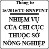 Thông tư hướng dẫn nhiệm vụ của các chi cục trực thuộc Sở Nông nghiệp và Phát triển nông thôn số 15/2015/TT-BNNPTNT