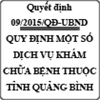 Quyết định về giá dịch vụ khám chữa bệnh trong các cơ sở khám bệnh của nhà nước thuộc tỉnh Quảng Bình số 09/2015/QĐ-UBND