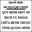 Quyết định về giá dịch vụ khám chữa bệnh trong các cơ sở khám bệnh của nhà nước thuộc tỉnh Quảng Bình số 09/2015/QĐ-UBND