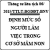 Thông tư liên tịch 06/2015/TTLT-BGDĐT-BNV về định mức số người làm việc trong cơ sở mầm non công lập