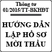 Thông tư về việc hướng dẫn chi tiết lập hồ sơ mời thầu số 01/2015/TT-BKHĐT