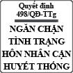 Quyết định ngăn chặn tình trạng hôn nhân cận huyết thống số 498/QĐ-TTg