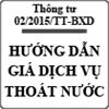 Thông tư hướng dẫn phương pháp định giá dịch vụ thoát nước số 02/2015/TT-BXD