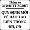 Thông tư sửa đổi quy định đào tạo liên thông trình độ cao đẳng, đại học số 08/2015/TT-BGDĐT