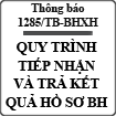 Thông báo về quy trình tiếp nhận và trả kết quả hồ sơ bảo hiểm theo cơ chế một cửa số 1285/TB-BHXH