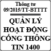 Thông tư quy định về hoạt động nhắn tin ủng hộ nhân đạo qua cổng 1400 số 09/2015/TT-BTTTT