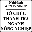 Nghị định về tổ chức và hoạt động thanh tra ngành nông nghiệp số 47/2015/NĐ-CP