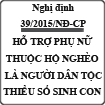 Nghị định về chính sách hỗ trợ phụ nữ thuộc hộ nghèo là người dân tộc thiểu số khi sinh con số 39/2015/NĐ-CP