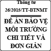 Thông tư 26/2015/TT-BTNMT quy định đề án bảo vệ môi trường chi tiết và đơn giản