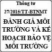 Thông tư về đánh giá tác động môi trường và kế hoạch bảo vệ môi trường số 27/2015/TT-BTNMT