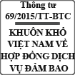 Thông tư ban hành khuôn khổ Việt Nam về hợp đồng dịch vụ đảm bảo số 69/2015/TT-BTC