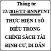 Thông tư hướng dẫn một số điều về chính sách tái định cư, di dân của dự án thủy điện số 22/2015/TT-BNNPTNT