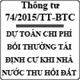 Thông tư về dự toán bồi thường tái định cư khi nhà nước thu hồi đất số 74/2015/TT-BTC