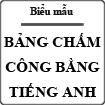 Mẫu chấm công nhân viên bằng Tiếng Anh