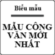 Mẫu công văn