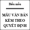 Mẫu văn bản kèm quyết định