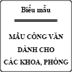 Công văn do các khoa, bộ môn ban hành