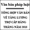 Tổng hợp văn bản về tăng lương, trợ cấp hàng tháng năm 2015