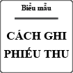 Cách viết phiếu thu