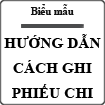 Cách viết phiếu chi