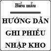 Cách viết phiếu nhập kho