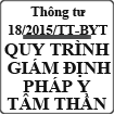 Thông tư ban hành quy trình và biểu mẫu giám định pháp y tâm thần số 18/2015/TT-BYT