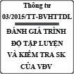 Thông tư đánh giá trình độ tập luyện thể thao và kiểm tra sức khỏe của vận động viên số 03/2015/TT-BVHTTDL