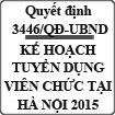 Quyết định kế hoạch tuyển dụng viên chức tại các cơ sở giáo dục năm 2015 số 3446/QĐ-UBND