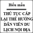 Thủ tục cấp lại thẻ hướng dẫn viên du lịch nội địa