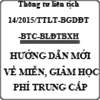 Thông tư liên tịch hướng dẫn mới về miễn, giảm học phí trung cấp số 14/2015/TTLT-BGDĐT-BTC-BLĐTBXH