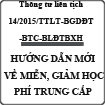 Thông tư liên tịch hướng dẫn mới về miễn, giảm học phí trung cấp số 14/2015/TTLT-BGDĐT-BTC-BLĐTBXH