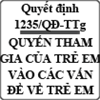 Quyết định pháp luật về trẻ em phải được tham vấn ý kiến trẻ em số 1235/QĐ-TTg
