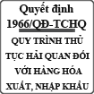 Quyết định ban hành quy trình hải quan đối với hàng hóa xuất nhập khẩu số 1966/QĐ-TCHQ