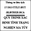 Thông tư liên tịch về quy trình xác định tình trạng nghiện ma túy số 17/2015/TTLT-BYT-BLĐTBXH-BCA