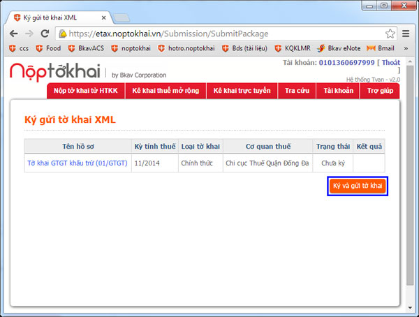Hướng dẫn gửi tờ khai định dạng XML qua chức năng nộp tờ khai từ HTKK