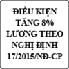 Điều kiện tăng 8% lương theo Nghị định 17/2015/NĐ-CP