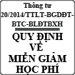 Thông tư liên tịch quy định về miễn giảm học phí số 20/2014/TTLT-BGDĐT-BTC-BLĐTBXH