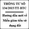 Thông tư 134/2015/TT-BTC hướng dẫn về miễn, giảm tiền sử dụng đất