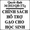 Quyết định 36/2013/QĐ-TTg