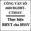 Công văn về thực hiện Bảo hiểm y tế cho học sinh, sinh viên số 4660/BGDĐT-CTHSSV