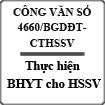 Công văn về thực hiện Bảo hiểm y tế cho học sinh, sinh viên số 4660/BGDĐT-CTHSSV