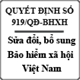 Quyết định 919/QĐ-BHXH sửa đổi bổ sung một số điều của Bảo hiểm xã hội Việt Nam