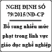 Nghị định về xử phạt vi phạm hành chính lĩnh vực giáo dục nghề nghiệp số 79/2015/NĐ-CP